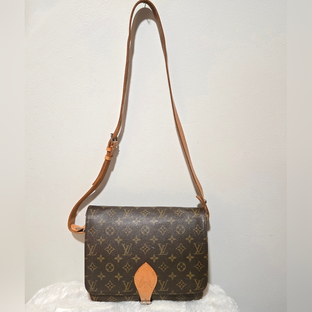Louis Vuitton Vingtage Cartouchière GM Monogram Canvas Crossbody Bag